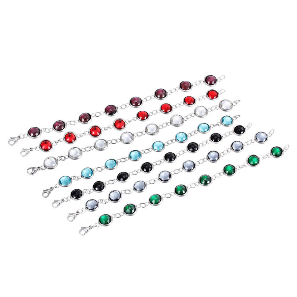 (10k Gold plated) Trendy Artificial Crystal 316L Titanium Steel Twist Chain Women's Bracelet