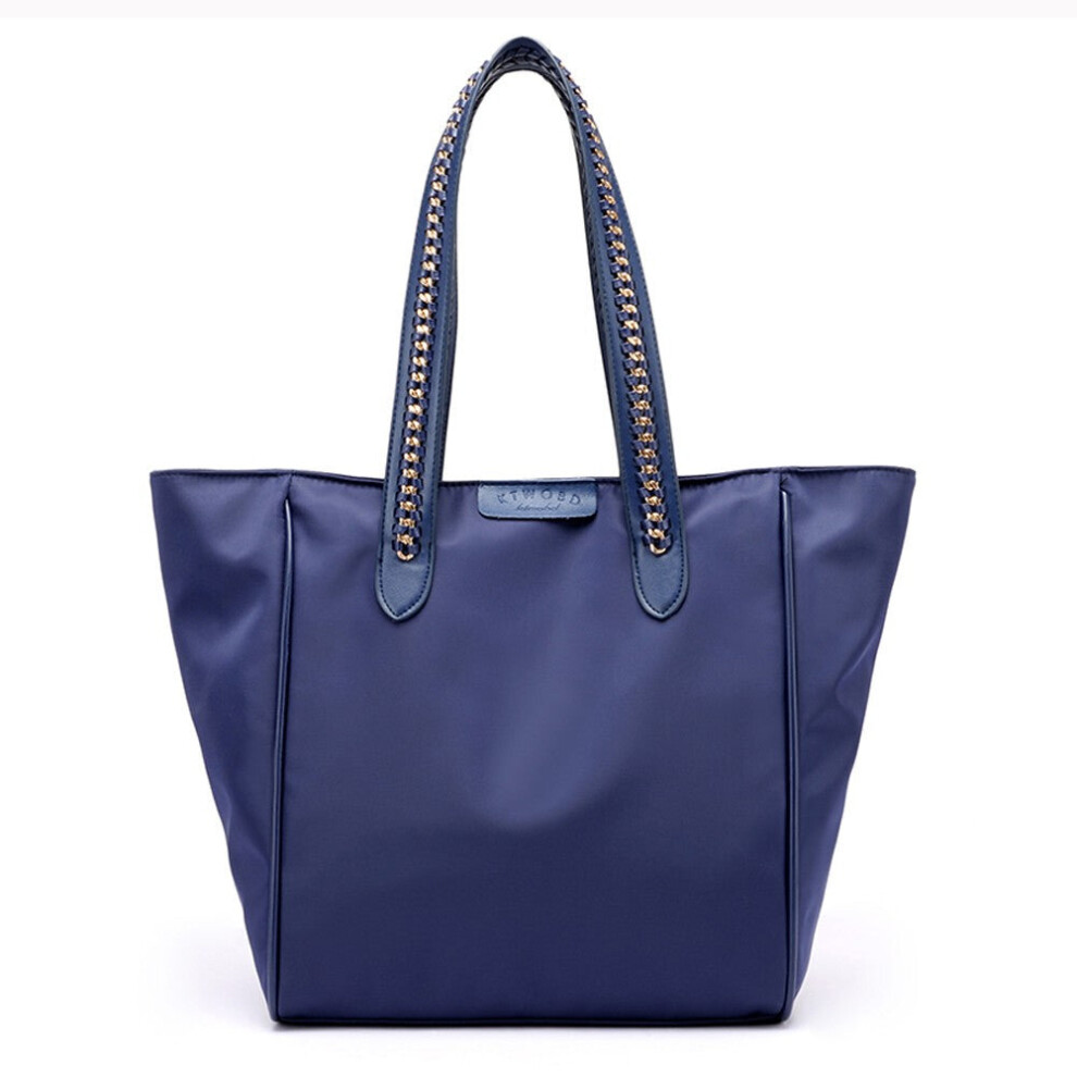 (Dark Blue) Women Shoulder Bag Large Capacity Casual Tote Shopping Travel