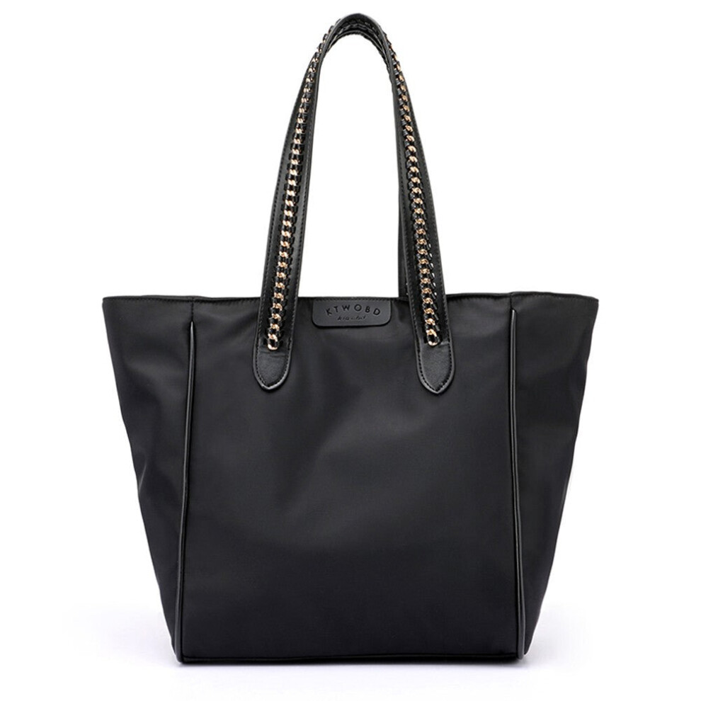 (Black) Women Shoulder Bag Large Capacity Casual Tote Shopping Travel