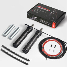Professional Jump Rope Skip Speed Weighted Jump Ropes with Extra Speed Cable Ball Bearings Anti-Slip Handle for Double Unders