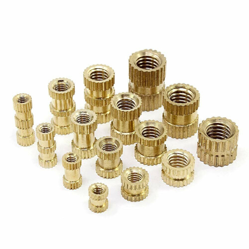 330Pcs M2 M3 M4 M5 Metric Female Thread Brass Knurled Nut Threaded Insert Embedment Nuts Assortment Kit 2