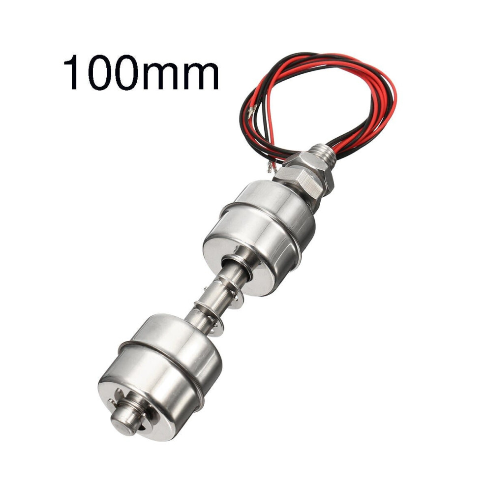 (100mm) Water Tank Vertical Float Switch Stainless Steel Liquid Sensor Level Controller