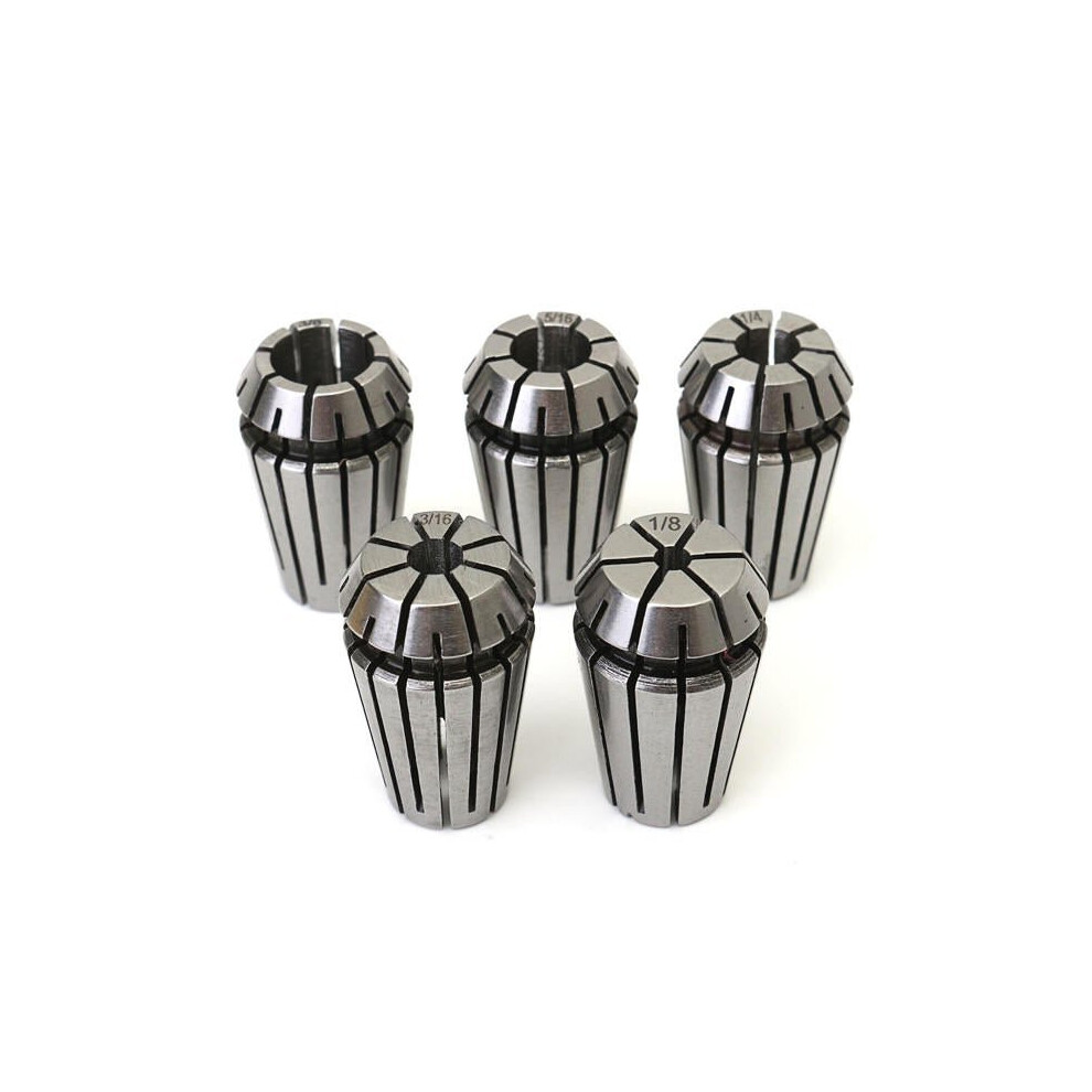 5Pcs 1/8 to 3/8 Inch Spring Collet Set for CNC Milling Lathe Tool