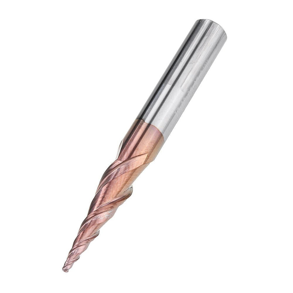 (R0.75*30.5*D6*75) R0.25-R2.0 *30.5*D6*75L 2 Flutes Taper Ball Nose End Mill Hrc50 Milling Cutter 6112211943138