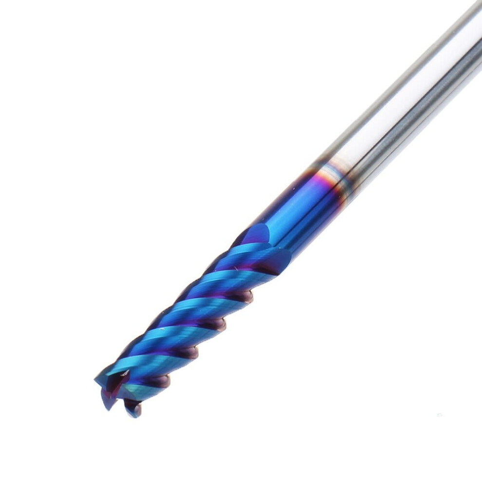 (8mm) 4/5/6/8mm HRC60 4 Flutes Milling Cutter L100mm Blue NACO Coated Tungsten Carbide Milling Cutter CNC Tool