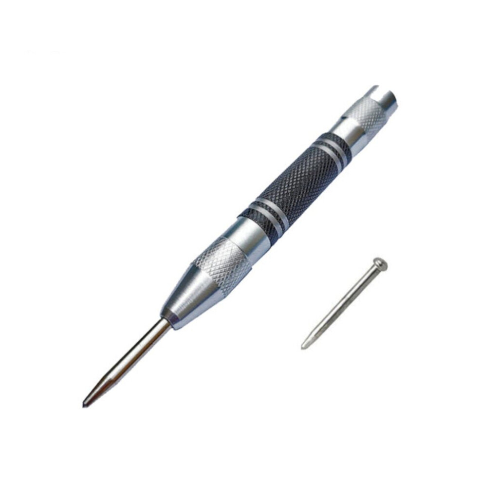 (2Pcs) Automatic Center Pin Spring Loaded Mark Punch Tool Wood Indentation Woodworking Bit 3654659300645