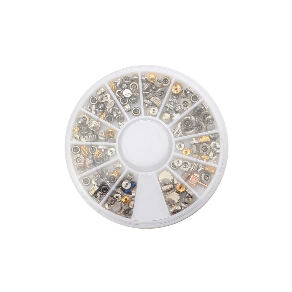 200Pcs Watch Spare Crowns Assorted Tube Gasket Tool For Watchmaker With Box