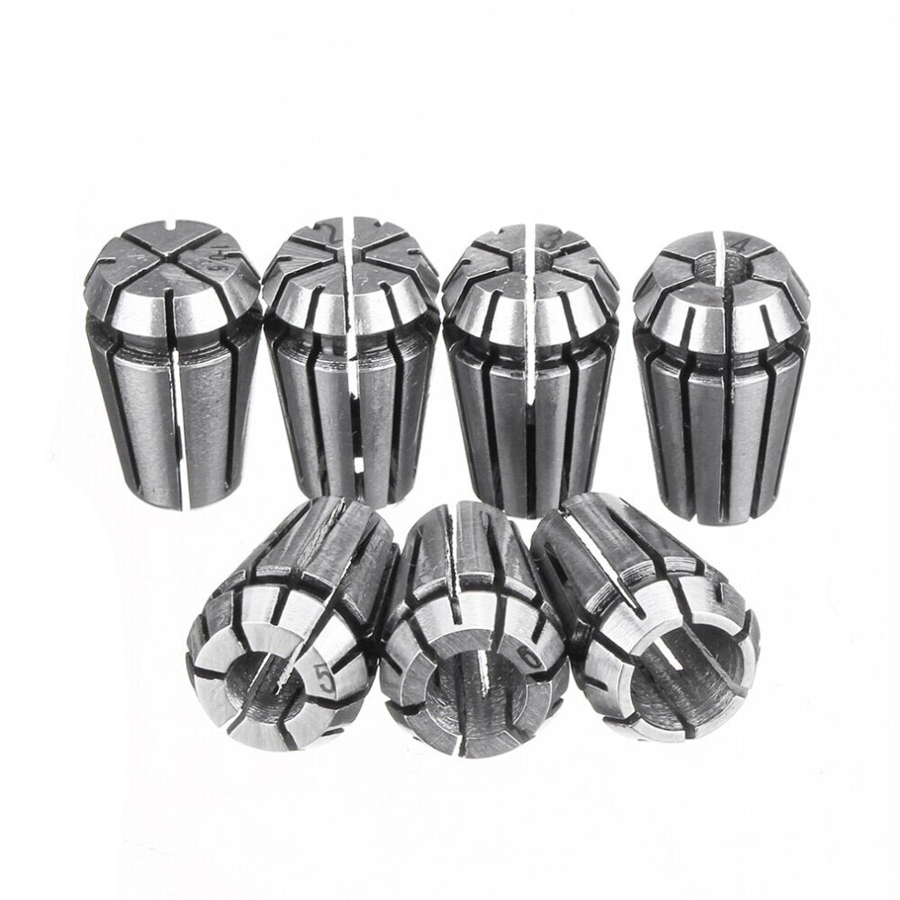 7pcs 1-7mm ]Spring Chuck Collet Set For CNC Milling Lathe Engraving Machine