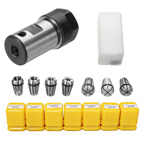 GreenZech 7Pcs ER11 1-7mm Spring Collets with ER11A 5mm Motor Shaft Holder