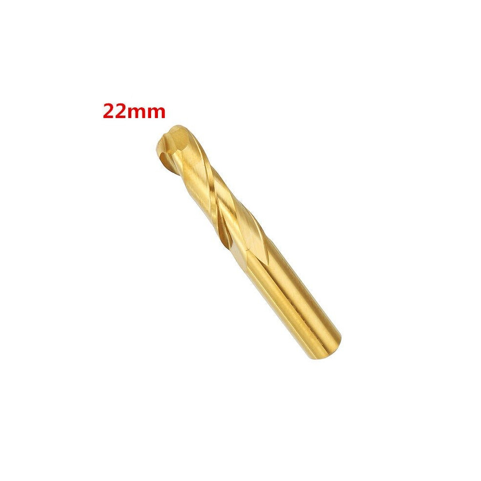 (22mm) 6mm Shank 2 Flutes Ball Nose End Mill Cutter 15/17/22mm Titanium Coated CNC Cutting Tool