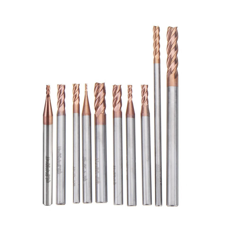 (4X4x50mm) Hrc55 1-5Mm Altin Tungsten Carbide 4 Flute End Milling Cutter Cnc Tool 3654659307163
