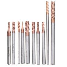 (5x5x75mm) HRC55 1-5mm AlTiN Tungsten Carbide 4 Flute End Milling Cutter CNC Tool