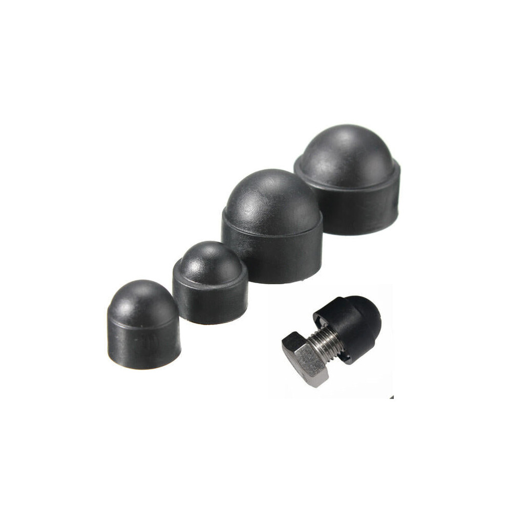 (M6) 10Pcs Waterproof Dome Nylon Hex Nut Bolt Cover Cap Protector Protection Cap M6/M8/M10/M12 3654659467232