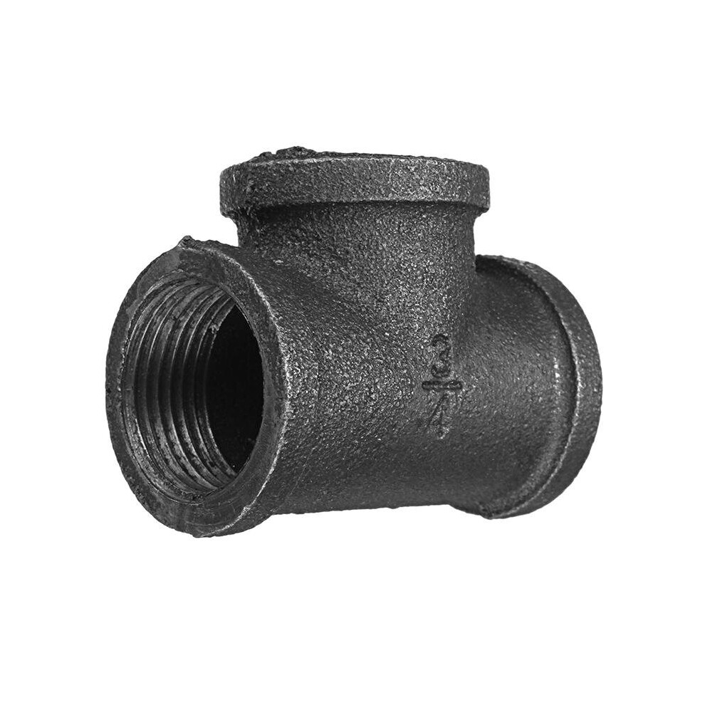 (1/2 Inch) 1/2" 3/4" 1" Equal Tee 3 Way Pipe Malleable Iron Black Pipes Fittings Female Tube Connector