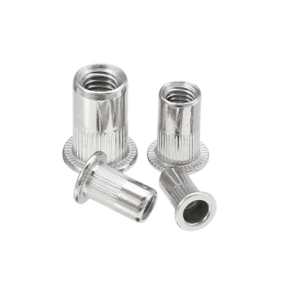 (M5) 50Pcs Thread Rivet Nut 304 Stainless Steel Riveter Rivnut Insert Nutsert M3/M4/M5/M6-VARS