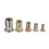 100Pcs M3/M4/M5/M6/M8 Zinc Plated Rivet Nut Threaded Countersunk Head Insert Nut Tool Kits 5