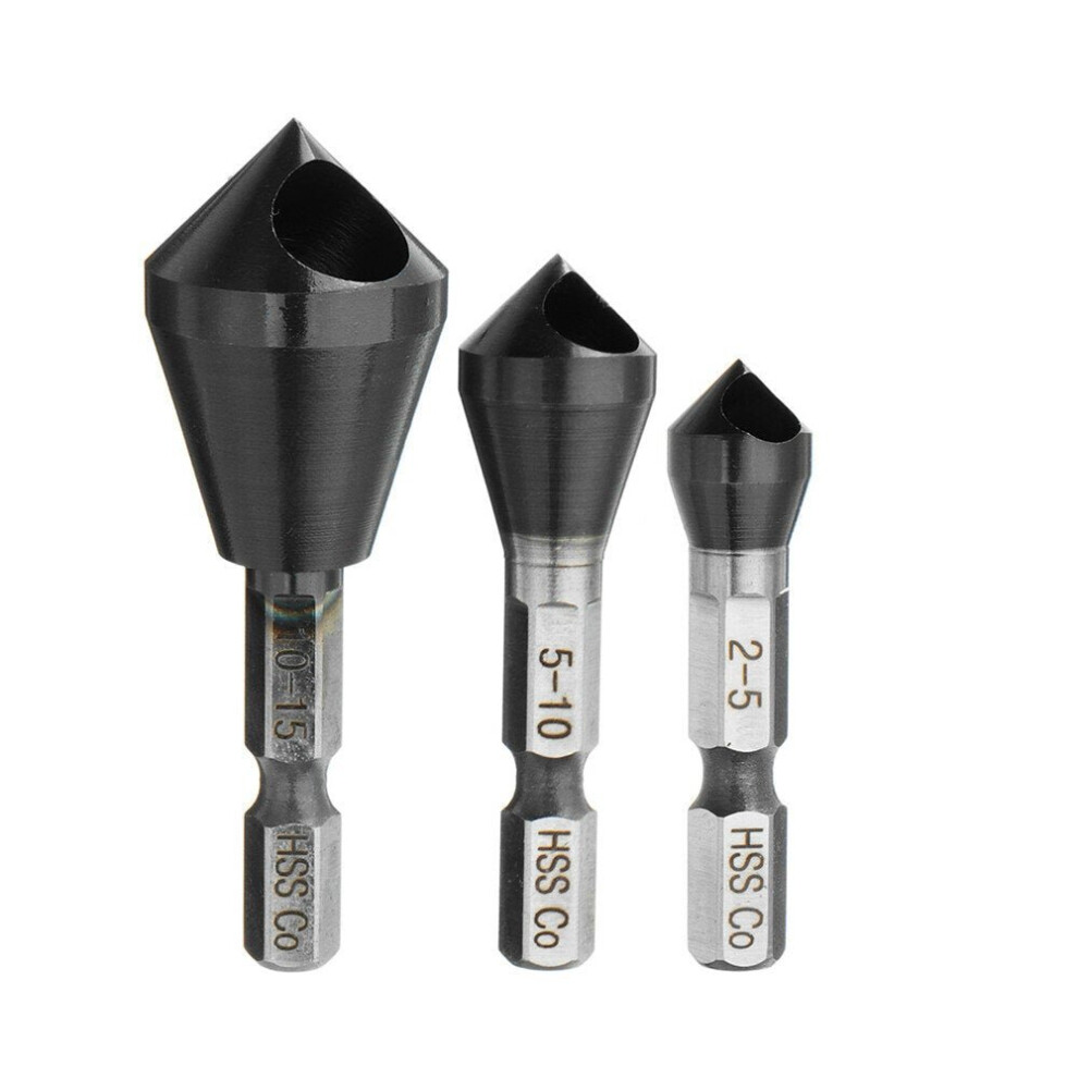 (2-5mm) HRC89 TiAlN Countersink Drill Bit M35 Cobalt Deburring Chamfer Drill Bit 2-5/5-10/10-15mm