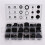 125pcs Wiring Cable Black Rubber Grommets Assortment Kit 3