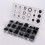 125pcs Wiring Cable Black Rubber Grommets Assortment Kit 4
