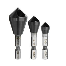 (5-10mm) HRC89 TiAlN Countersink Drill Bit M35 Cobalt Deburring Chamfer Drill Bit 2-5/5-10/10-15mm