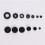 125pcs Wiring Cable Black Rubber Grommets Assortment Kit 5