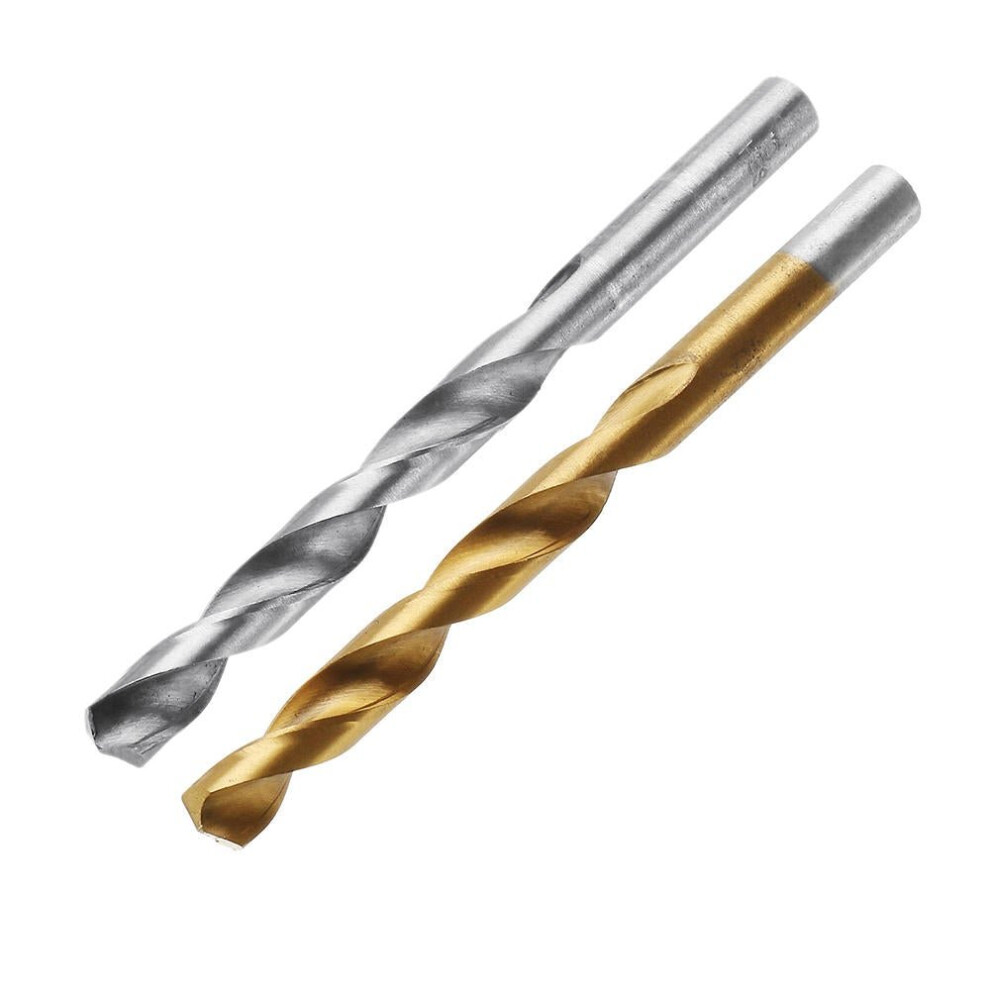 (Silver) 19Pcs 1-10Mm Hss Twist Drill Bit Set Straight Shank Twist Drill Bit 6112211918921