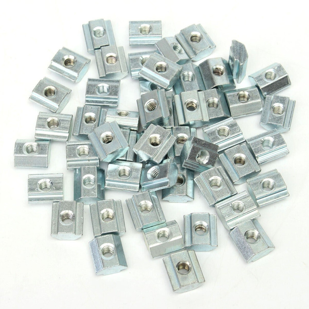 50pcs T Sliding Nut Block for 2020 Aluminum Profile Zinc Coated Plate Aluminum Accessories-image-OPC-P9GP529-NEW