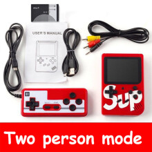 (Red, Double) Sup Handheld Game Console Retro Nostalgic Children's Toy 400 Games