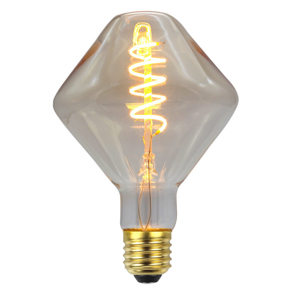 E27 2700K 4W Dimmable LED Incandescent Light Bulb Spinning Top Shape Edison Bulb Filament Lamp Retro Decor