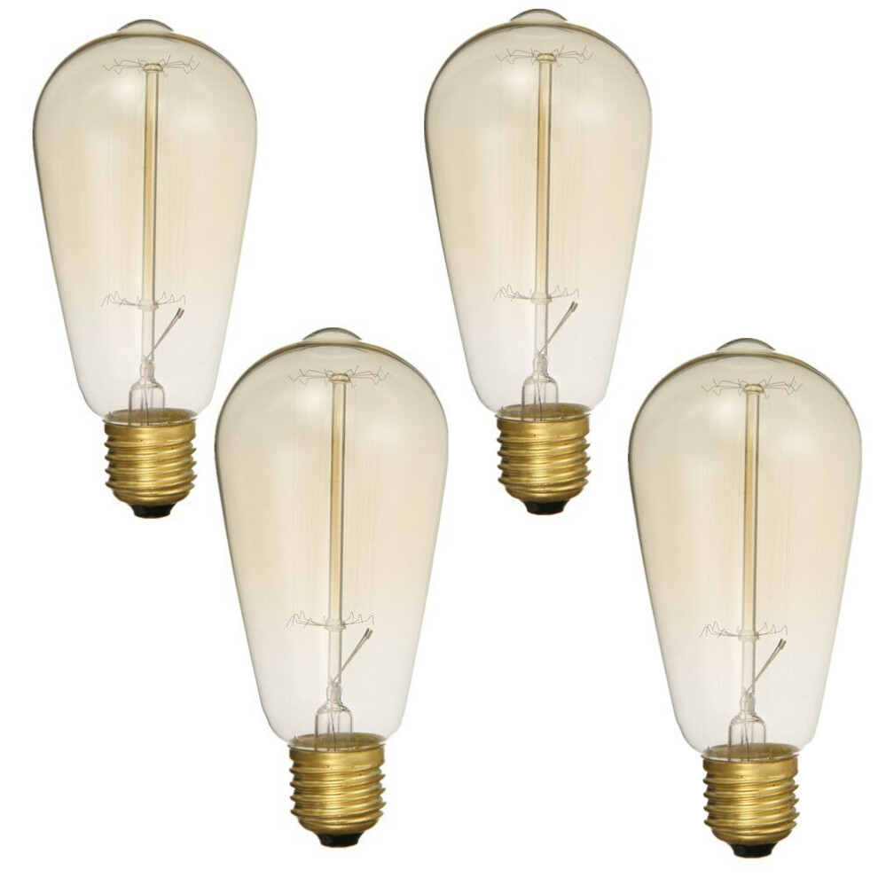 4PCS AC110V E27 60W ST64 A19 Edison Vintage Incandescent Light Bulb for Indoor Home-image-OPC-P9GP5JB-NEW