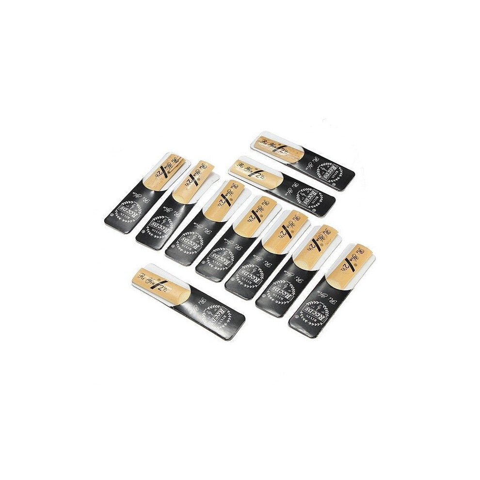 10pcs Traditional Bb Clarinet Reeds Saxophone Reeds Bb 2.5 Strength 2 1/2