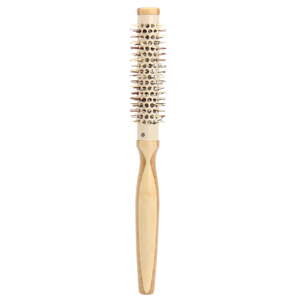 (02#) 7 Pro Round Brush Curly Hair Roller Brush Natural Wood Hairbrush Comb Salon Tools