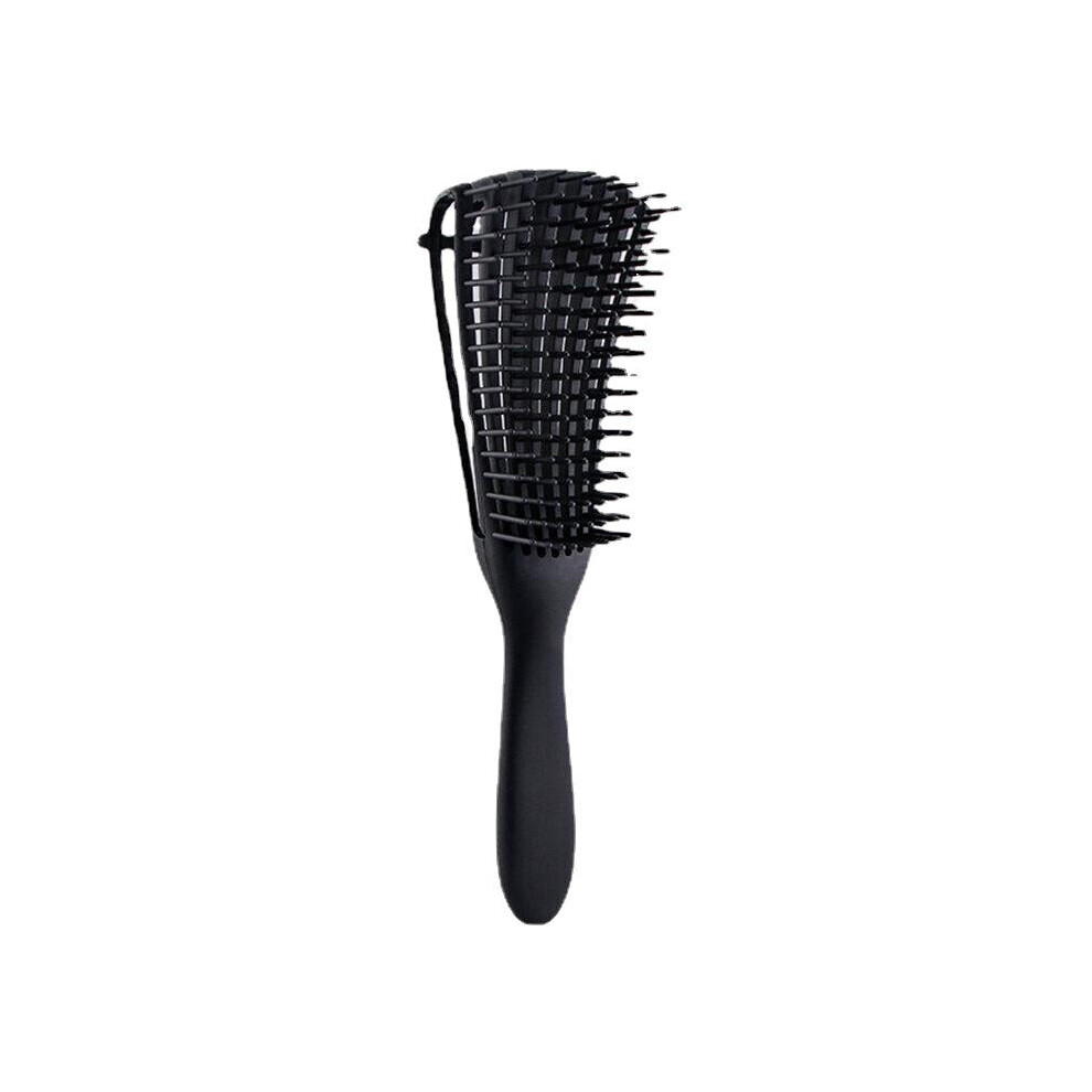 (Black) Scalp Massage Hair Brush Detangle Hairbrush Anti-tie Knot Detangling Comb