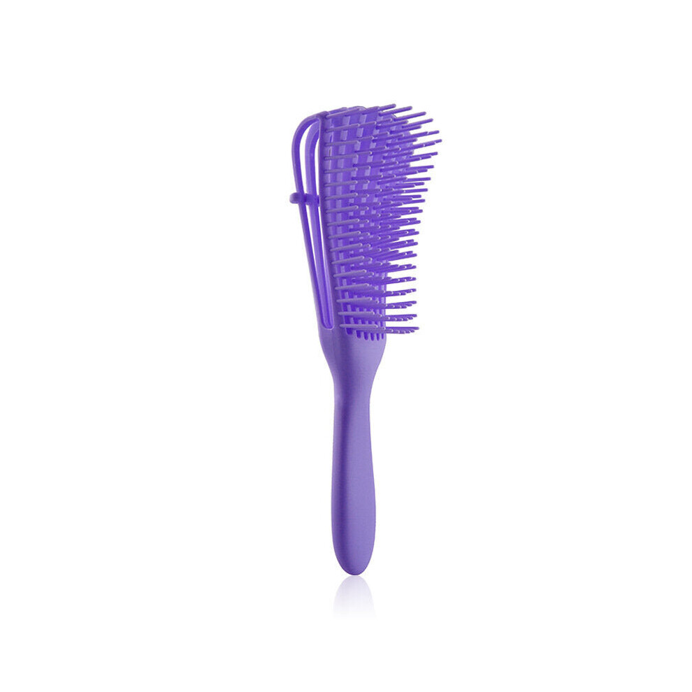 (Purple) Scalp Massage Hair Brush Detangle Hairbrush Anti-tie Knot Detangling Comb