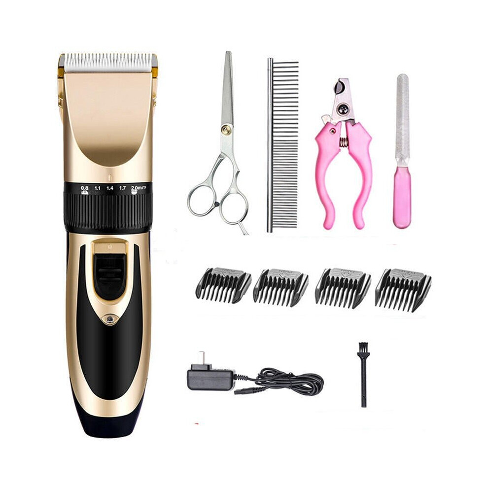 Electric Low-noise Pet Dog Cat Animal Hair Trimmer Grooming Clipper Comb Kit