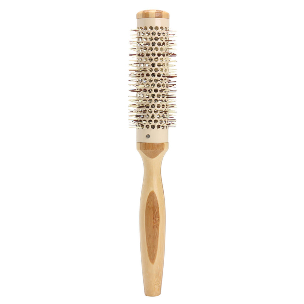 (04#) 7 Pro Round Brush Curly Hair Roller Brush Natural Wood Hairbrush Comb Salon Tools