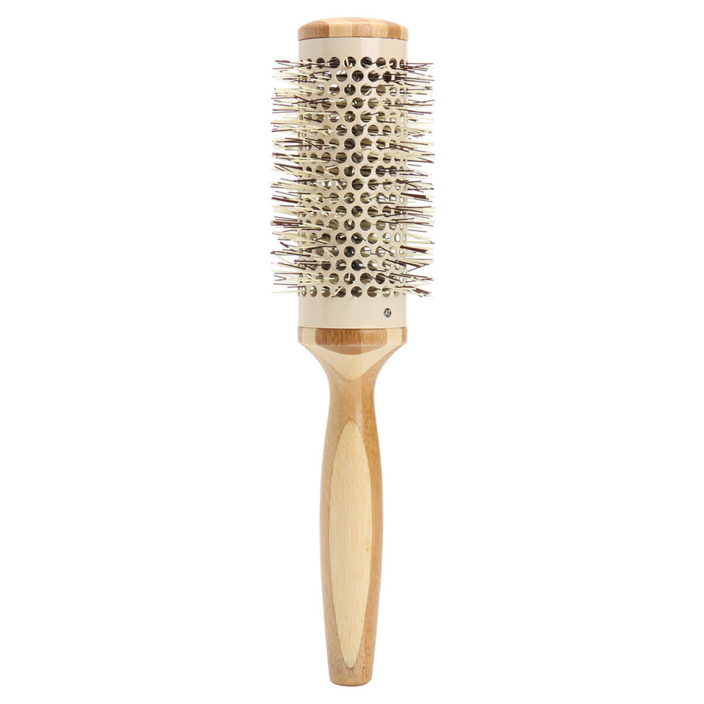 (07#) 7 Pro Round Brush Curly Hair Roller Brush Natural Wood Hairbrush Comb Salon Tools