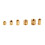 200Pcs M2/M2.5/M3 Knurled Brass Threaded Insert Nut Female Thread Embedment Nuts Assortment 8