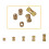 150Pcs M2.5 Brass Cylinder Knurled Nut Round Molded-in Insert Embedded Nuts Assortment Set 9