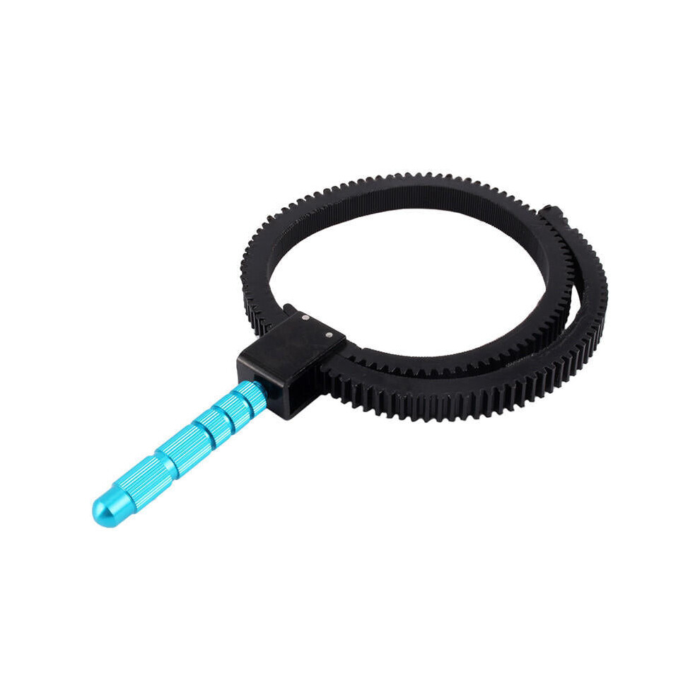 Adjustable Rubber Follow Focus Gear Ring Belt with Aluminum Alloy Grip for DSLR Camcorder Camera