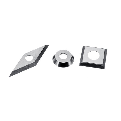 3PCS Tungsten Carbide Insert Cutter Set For Wood Turning Working Lathe Tool DIY 1