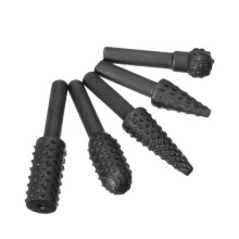 5Pcs 6mm Round Shank Rotary Rasp Set Wood Working Grinding Drill Bits File Cutter