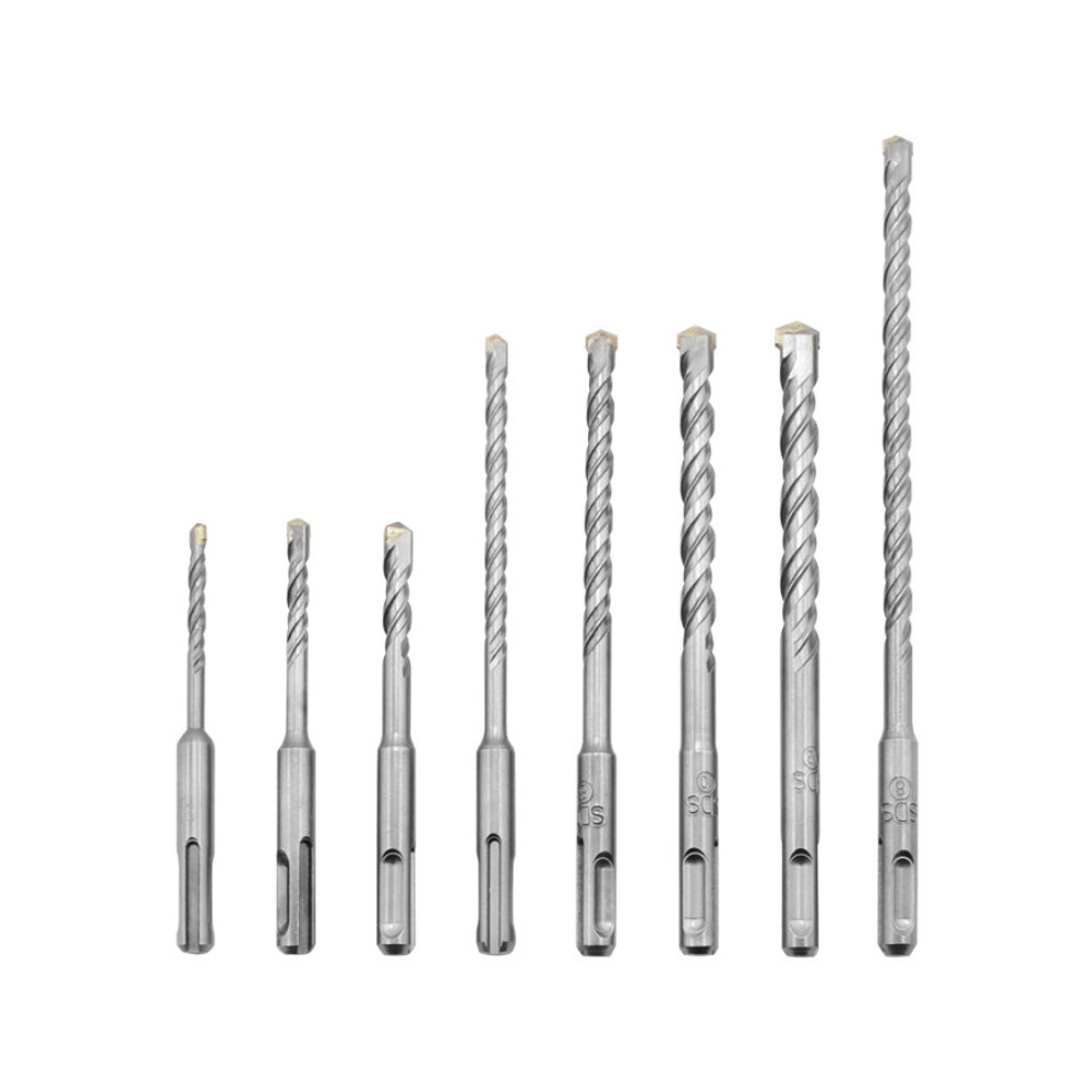 8Pcs 5-12mm Carbide Tip Electric Hammer Masonry Drill Bits SDS Plus Shank