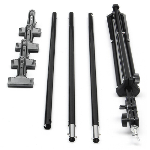 200*200cm Large Aluminium Photography Background Support Stand System Clips 2
