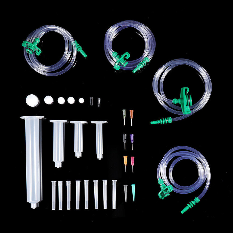 19Pcs/Set American Dispensing Needle With Connector Adapter Blunt Tip Tt Tip Syringe Needles Cap For Refilling And Measuring Liquids Glue Applicator 3654659443076