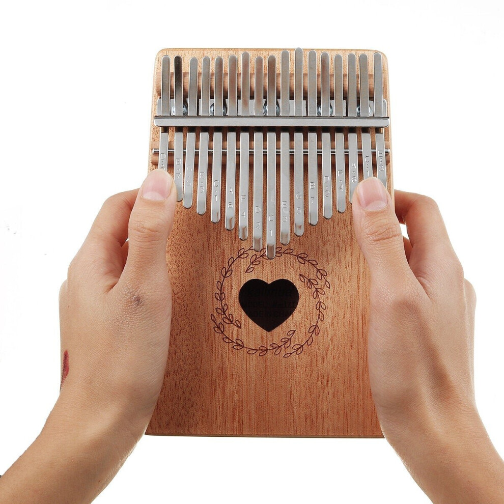 17 Keys Wood Kalimba Sapele Material Thumb Piano Finger Percussion With Tuning Hammer