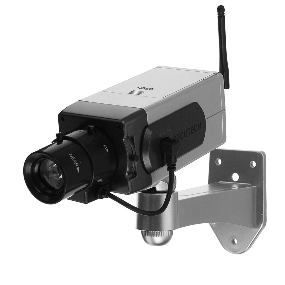 Solar Power Dummy Faked Security Camera Blinking Led Outdoor Surveillance 6112211895727