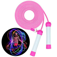 Skipping Rope,Jump Rope for Kids,Adjustable Jumping Rope, Vary Colorful Leds Light Up Ropes and Soft Beads Rope for Girls Boys Beginner Indoor or