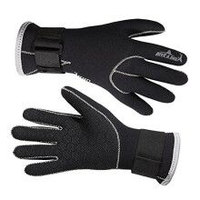 3mm Neoprene Diving Gloves Anti-Slip Warm Scuba GlovesWetsuit Gloves for Men Women (Black, L)