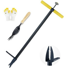 Colwelt Garden Weed Puller and Root Removal Tool, Stand Up Weeder with Foot Pedal, Step and Twist Manual Weeder 102cm(Combo Pack - Stand Up Weede